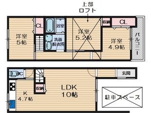 ラカーサ一津屋の物件間取画像